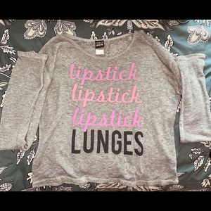 Long sleeve, thin sweater.